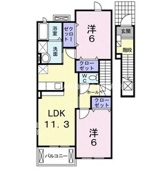 アルモニーＢの物件間取画像